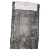 Wholesale - 2pc GREY HI-LO SHINY CHENILLE SPONGE BATH MAT SET